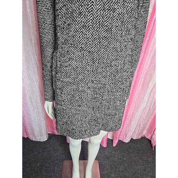 J. Crew Houndstooth Wool Blend Lined Classic Mock Neck Coat Size 10 - Picture 5 of 14
